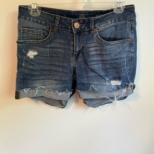 SO midi jean shorts